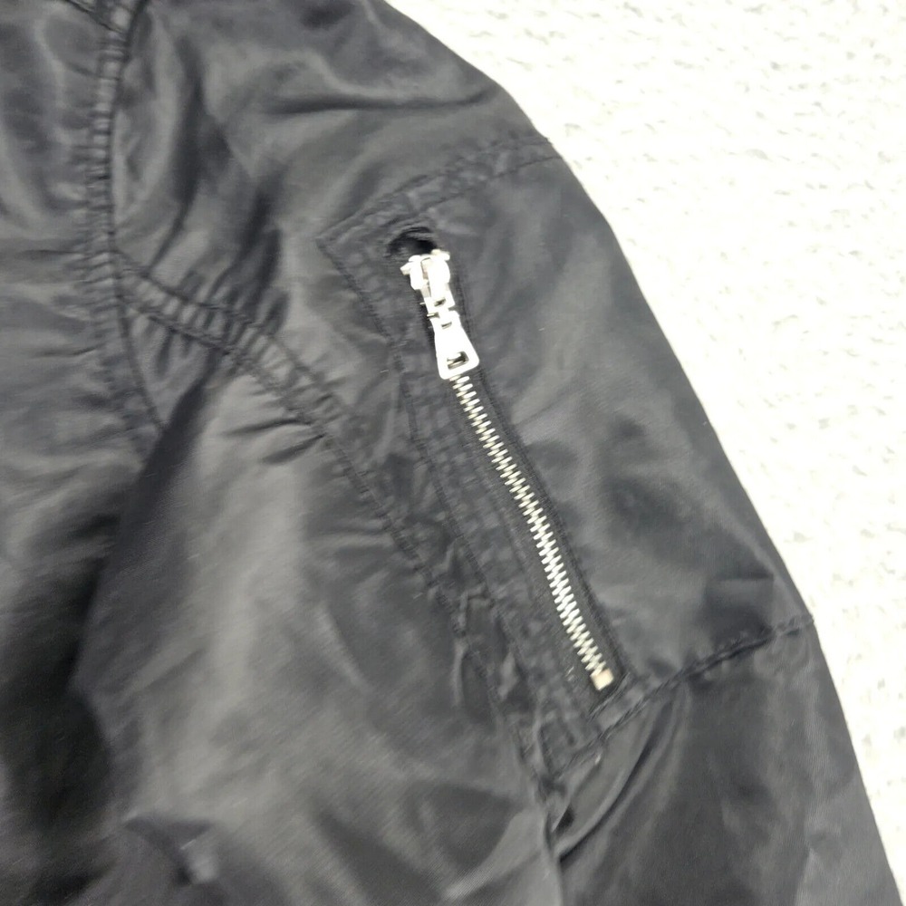 Southpole Jacket Womens Medium Black Long Sleeve Polyester Bomber Windbreaker - Picture 9 of 11